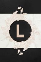L Monogram Journal: Lined Journal / Notebook - Personalized Initial L Monogrammed Journal for Women - Cute Rose Gold Berries on Stylish Marble Cover 169190807X Book Cover