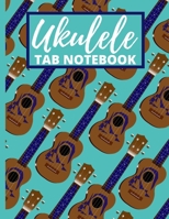 Ukulele Tab Notebook: Tablature Journal In Electric Blue Colour For Musicians, Music Lovers And Ukulele Players 1661646778 Book Cover