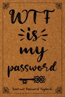 WTF Is My Password!! Password book, password log book and internet password organizer, alphabetical password book, Logbook to Protect Usernames and ... notebook, password book 6 x 9, 110 pages with be 1676798080 Book Cover