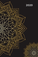 2020 Gold Mandala Notebook & Monthly Planner 1672662168 Book Cover