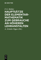 Haupts�tze Der Elementar-Mathematik Zum Gebrauche an H�heren Lehranstalten 3111131610 Book Cover