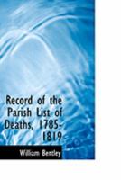 Record of the Parish List of Deaths, 1785-1819 1017522804 Book Cover