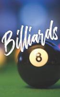 Billiards: Notebook of Pool Table Diagrams for practice and drills. Billiards Training Journal 1075306752 Book Cover