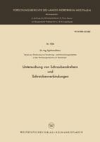Untersuchung Von Schraubendrehern Und Schraubenverbindungen 3663038076 Book Cover