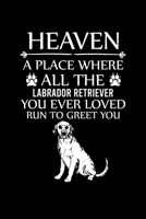 HEAVEN A PLACE WHERE ALL THE LABRADOR RETRIEVER YOU EVER LOVED RUN TO GREET YOU: Cute Labrador Retriever Default Ruled Notebook, Great Accessories & ... Ruled Notebook With An Inspirational Quote. 1696484863 Book Cover