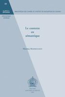 Le Contexte En Semantique 9068319159 Book Cover