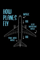 How Planes Fly Magic Air Very Important Magic Some More Magic Air: Airplane Notebook, Funny Pilot Notebook, Aviation School, Planes Engineering Lover, Pilots Gifts 1671256808 Book Cover