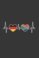 S�dafrika Notizbuch: S�dafrika Deutschland Herzschlag Reise / 6x9 Zoll / 120 karierte Seiten 1712596330 Book Cover