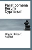 Paralipomena Rerum Cypriarum 1113227168 Book Cover