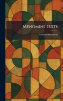 Menomini Texts 1025840267 Book Cover