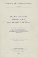 Securite Collective Et Ordre Public Dans Les Societes Anciennes 2600007547 Book Cover