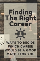 Finding The Right Career: Ways To Decide Which Career Would Be A Good Match For You: How To Find The Career To Match Your Passion B09B7B5WJT Book Cover