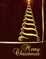 Merry Christmas: Holiday Card Design: Notebook/Journal, 8.5" x 11", 200 Pages, College Rule - 2 1692383396 Book Cover
