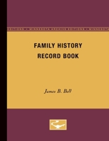 Family History Record Book 0816609721 Book Cover