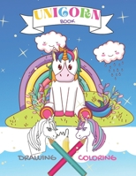 UNICORN Drawing Coloring Book: Draw and Color Cutest Unicorns for Kids Ages 4 and up. This Book Filled with Sweet Hand-Drawn Unicorns, Rainbows 8.5'' B08SFZCWQL Book Cover