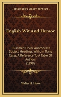 English wit and humor 1017433291 Book Cover