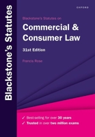 Blackstones Statutes on Commercial and Consumer Law 31st Edition 0192858564 Book Cover