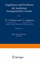 Ergebnisse Und Probleme Der Modernen Anorganischen Chemie 3642937934 Book Cover