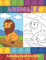 ANIMALS - Coloring Book For Kids: SEA ANIMALS, FARM ANIMALS, JUNGLE ANIMALS, WOODLAND ANIMALS AND CIRCUS ANIMALS B08KQNQNWV Book Cover