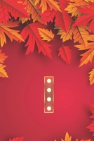 I: Monogram Initial I Notebook for Women, Girls and School, Autumn Leaves 8.5 x 11 Paperback 1677031808 Book Cover