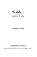 Walden: Volatile Truths (Twayne's Masterworks Studies, No 91) 0805779582 Book Cover