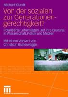 Von Der Sozialen Zur Generationengerechtigkeit? 3531156659 Book Cover