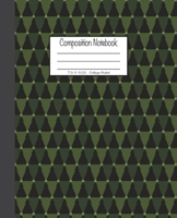 Composition Notebook: 7.5x9.25, College Ruled Green Christmas Trees 1676725911 Book Cover
