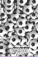 Football Notebook: Black and White Football Notepad Journal: College Ruled 6 x 9 in, 120 lined page notebook for soccer sport lovers (kids, boys, children) 1692766104 Book Cover