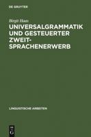Universalgrammatik Und Gesteuerter Zweitsprachenerwerb 3484303018 Book Cover