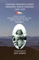 Eastern Cherokee Census Cherokee, North Carolina 1930-1939 Census 1930-1931: With Births and Deaths 1924-1931 Taken by Agent L. W. Page Volume I 1649681305 Book Cover