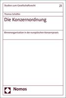 Die Konzernordnung: Binnenorganisation in Der Europaischen Konzernpraxis 3756003159 Book Cover