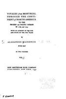 Voyages from Montreal Through the Continent of North America to the Frozen and Pacific Oceans in 1789 and 1793 151151485X Book Cover