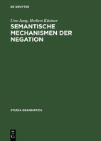 Semantische Mechanismen Der Negation 3050009802 Book Cover