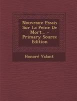 Nouveaux Essais Sur La Peine De Mort (1827) 1022274368 Book Cover