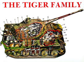 The Tiger Family: Tiger I Porsche-Tiger, Elephant Pursuit Tank : Tiger II King Tiger, Hunting Tiger, Storm Tiger (King Tiger) 0887401872 Book Cover