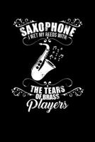 Saxophone I Wet My Reeds With The Tears Of Brass Players: Funny Saxophone Instrument Lined Notebook Journal Cool Birthday Gift for Saxophonist 110 pages 6x9 1698677456 Book Cover
