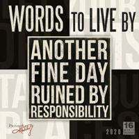 2020 Words to Live by 16-Month Wall Calendar: By Sellers Publishing 1531907946 Book Cover