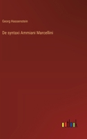 De syntaxi Ammiani Marcellini 3385027799 Book Cover