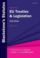 Blackstone's EU Treaties & Legislation 0198978324 Book Cover