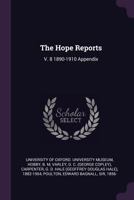 The Hope Reports: V. 8 1890-1910 Appendix 1378911539 Book Cover