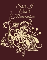 Shit I Can't Remember: Address Book With Alphabet Index ( Large Tabbed Address Book ). 1677857242 Book Cover