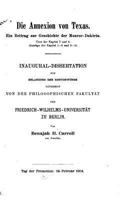 Die Annexion von Texas 1361845473 Book Cover