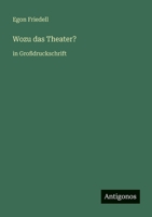 Wozu das Theater?: in Großdruckschrift (German Edition) 3566078123 Book Cover
