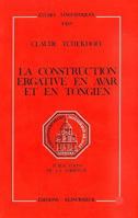 La Construction Ergative En Avar Et En Tongien 2252021500 Book Cover