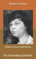 Modern Prose and Poetry for Secondary Schools 9357723749 Book Cover