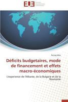 Da(c)Ficits Budgetaires, Mode de Financement Et Effets Macro-A(c)Conomiques 3841797687 Book Cover
