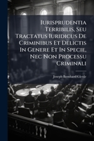 Iurisprudentia Terribilis, Seu Tractatus Iuridicus de Criminibus Et Delictis in Genere Et in Specie, NEC Non Processu Criminali: Olim Per Modum Thesium Editus, Nunc Vero in Opus Redactus 128600523X Book Cover