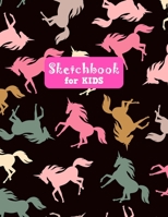 Sketchbook for Kids: Cute Unicorn Large Sketch Book for Drawing, Writing, Painting, Sketching, Doodling and Activity Book- Birthday and Christmas Gift ... Teens and Women - Nathalie Modern Press # 025 1655727583 Book Cover