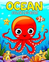 Ocean Coloring Book: 50 Cute Ocean Images Sea Animals Coloring Book for Kids and Teens B0CDP4BW4P Book Cover