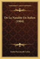 De La Nasalite En Italien (1904) 0270629238 Book Cover